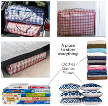 Cargar imagen en el visor de la galería, 2 bolsas rafia grande colada, cesta lavandería, limpieza, con cremallera y asas