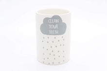 Cargar imagen en el visor de la galería, Set de baño de cerámica con dispensador de jabón, vaso, jabonera y portacepillos