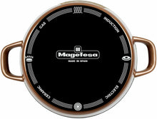 Cargar imagen en el visor de la galería, Magefesa - Copper Cacerola Con Tapa De Cristal Inducción, Acero, Cobre