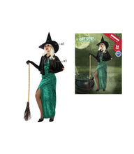 Cargar imagen en el visor de la galería, Disfraz Bruja verde - Adulto Mujer Para Halloween Carnaval Teatro