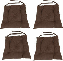 Cargar imagen en el visor de la galería, 4 x Cojines Acolchados Algoton y Poliester Cojin Para Sillas de 40 x 40 cm Para Silla de Jardín, Comedor, Cocina