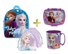 Cargar imagen en el visor de la galería, fROZEN - Lote mochila, sandwichera fiambrera, taza y saco de merienda cole