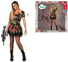 Cargar imagen en el visor de la galería, Disfraz militar sangriento adulto mujer Para Halloween Carnaval Teatro