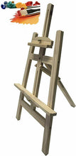 Cargar imagen en el visor de la galería, Caballete pintura madera sobre mesa, apto para lienzos, ligero para transportar