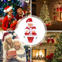 Cargar imagen en el visor de la galería, Juguete Papá Noel luz eléctrico musical tambor de música giratoria Navidad deco