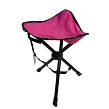 Cargar imagen en el visor de la galería, Silla Taburete Tres Patas Plegable, Taburete Silla De Camping Pesca Caza