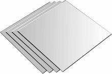 Cargar imagen en el visor de la galería, Set de 4 espejos cuadrado redondo adhesivos 30X30 y 20x20 lote decoración hogar