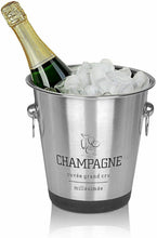 Cargar imagen en el visor de la galería, Cubitera de champán vino con asas Acero Inoxidable 20.5x22CM, Champanera para BAR, Restaurante, Pub y Hogar Uso