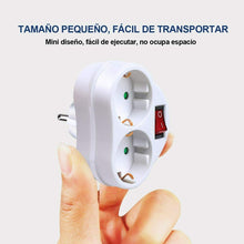 Cargar imagen en el visor de la galería, pack 2 adaptador con interruptor y 2 enchufes schuko.16A/250V~ MAx.3680W