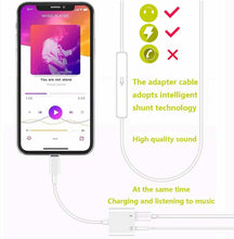 Cargar imagen en el visor de la galería, 2 en 1 Adaptador de auriculares para iphone 7/8/X/XR/XS/XS Max/ 11/11 Pro Max/12
