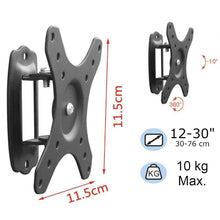 Cargar imagen en el visor de la galería, Soporte TV Vesa 100x100mm Pared Fija Para TV 12-30'' Max 10KG