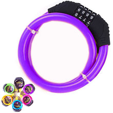 Cargar imagen en el visor de la galería, Cerradura candado bici moto combinacion numero lock contrase;a 4 digitos 1x60 cm