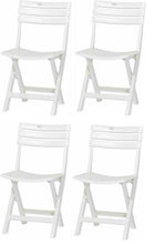 Cargar imagen en el visor de la galería, 4 x Sillas Resina Plegable Blanca "Birki"