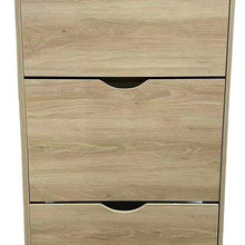 Cargar imagen en el visor de la galería, Mueble Armario de Zapateros Madera 3 Cajones Roble para 18 Pares Zapatos
