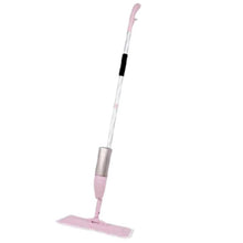 Cargar imagen en el visor de la galería, Escoba mopa + spray, rosa y azul color, limpieza hogar suelo microfibra 120 cm