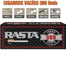 Cargar imagen en el visor de la galería, Cigarrillos vacíos tubos 200/300 RASTA CON FILTRO 15mm PARA RELLENAR TABACO