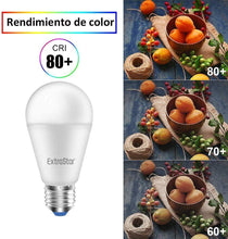 Cargar imagen en el visor de la galería, Pack 6 Bombillas LED 15W E27 1200 lúmenes Casquillo Gordo, Luz Cálida, Frio