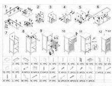 Cargar imagen en el visor de la galería, Tendance Mueble de Baño Armario con Puerta, Gabinete de Puerta de MDF de Stockholm con 1 cajón