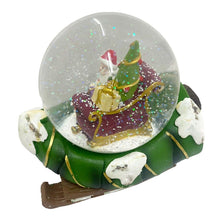 Cargar imagen en el visor de la galería, Bola cristal de agua nieve con musica navidad 16x10x13.5 cm decorativa navideña