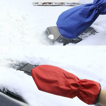 Cargar imagen en el visor de la galería, Rascador de hielo nieve coche con guante vellón para parabrisas impermeable