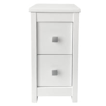 Cargar imagen en el visor de la galería, Mueble Auxiliar Cajonera Estrecho de Madera de Pino Natural Color Blanco Para Baño Dormitorio