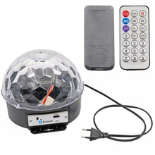 Cargar imagen en el visor de la galería, Proyector Esfera Rotatorio LED RGB Con Musica BLUETOOTH Mando y 1 USB Muticolor