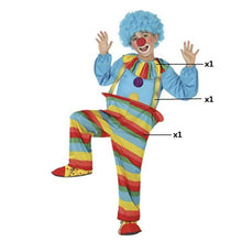 Cargar imagen en el visor de la galería, Disfraz Payaso Payasa Unisex Niños Infantil para Carnaval Fiestas Teatro Cumpleaños