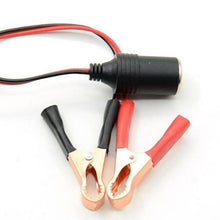 Cargar imagen en el visor de la galería, Cable de cargador de batería con Toma de mechero de coche con alimentador pinzas para bornes de batería 12V-24V, 1,5 m