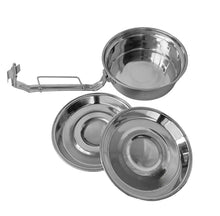 Cargar imagen en el visor de la galería, Fiambrera con 2 Platos Acero inoxidable Porta alimentos, Cocinar o Calentar Comida al fuego Para Camping trabajo Pesca Viaje