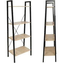 Cargar imagen en el visor de la galería, Mueble Estantería De Almacenamiento 4 Niveles Estructura De Metal Tablero Madera