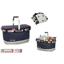 Cargar imagen en el visor de la galería, Bolsa térmica porta alimentos Cesta Pegable con asas 30L Bolsa Isotérmica para picnic, playa, camping, barbacoa, Nevera portátil pequeña Camping Comida y Bebida