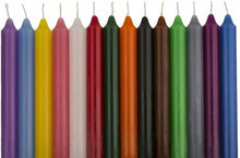 Cargar imagen en el visor de la galería, Pack de 4 velas alargadas cilindricas de cera aromáticas de colores