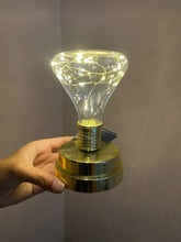 Cargar imagen en el visor de la galería, Bombilla lámpara luz decorativo 15 led de mesa, plata oro y cobre