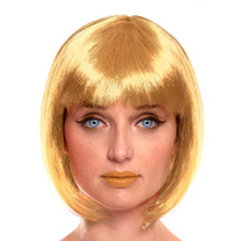 Cargar imagen en el visor de la galería, Peluca Corte Bob Flequillo Rubia Castaña Accesorios de Disfraces Fiesta Carnaval