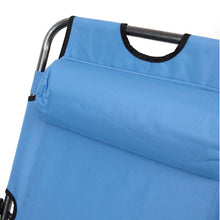 Cargar imagen en el visor de la galería, Silla Tumbona Plegable 79 x 46,5 x 153 cm Hamaca Regulable Multiposiciones de Metal - Ideal para