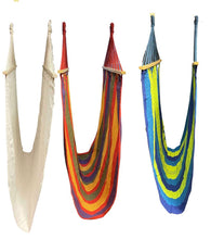 Cargar imagen en el visor de la galería, Hamaca lona con barras de madera 200X80CM Portátil para Viajes, Playa, Patio ...