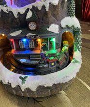 Cargar imagen en el visor de la galería, Escena Poblado de Navidad Villaje inflado en 3 niveles con música y movimiento