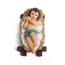 Cargar imagen en el visor de la galería, Niño Jesus En Cuna Resina 12cm 12x7x5cm Figura Decoracion Navidad Belen