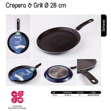 Cargar imagen en el visor de la galería, Sartén para crepes crepera Inducción tortitas panqueques recubrimiento Antiadherente