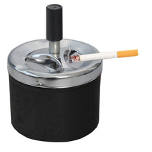 Cargar imagen en el visor de la galería, Cenicero Giratorio Redondo en Set de 2 Rojo y Negro Cenicero Presión Cigarrilo