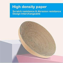 Cargar imagen en el visor de la galería, Cama - Rascador Gatos Cartón Corrugado XXL Redondo con Soporte 44 x 10 cm