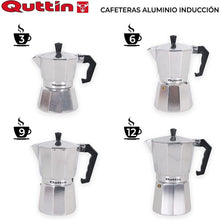 Cargar imagen en el visor de la galería, Cafetera Aluminio Italiana de Induccion Apto Todo Tipo de Cocinas Moka Express