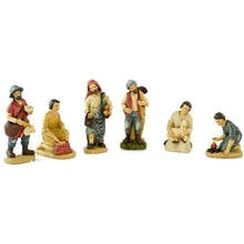 Cargar imagen en el visor de la galería, Figura Pastor / Pastora Belen 6 Piezas 15cm Resina Decoraciones Navidad