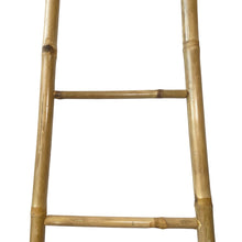 Cargar imagen en el visor de la galería, Toallero de Bambú en Forma de Escalera con 5 Peldaños para Toallas150 cm, Estante Soporte Perchero