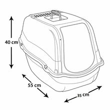 Cargar imagen en el visor de la galería, Baño Aseo Toilet casa de gato con tapa lleva puerta portátil arenero, bandeja, Cajon de arena higiénica para gatos