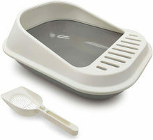 Cargar imagen en el visor de la galería, Bandeja Sanitaria Plástica Gatos con Pala Aseo Arenero Abierto para Mascotas