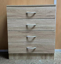 Cargar imagen en el visor de la galería, Mueble Nesita de Noche Cajonera Armario de 4 cajones de MDF 40 mm Habitacion Dormitorio L60xP30xH70 cm