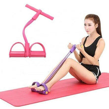 Cargar imagen en el visor de la galería, Tensor con pedal elastico para ejercicios fitness banda de resistencia gimnasio