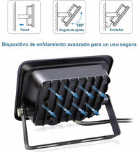 Cargar imagen en el visor de la galería, 2 x Focos LED exterior 20W Potente IP65, Luz fria 6500 k para terraz, Jardín....