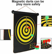 Cargar imagen en el visor de la galería, Tablero Dardos Magnéticos Doble Cara con Dardos Niños Adulto Oficina Familia Tiempo Libre Interior